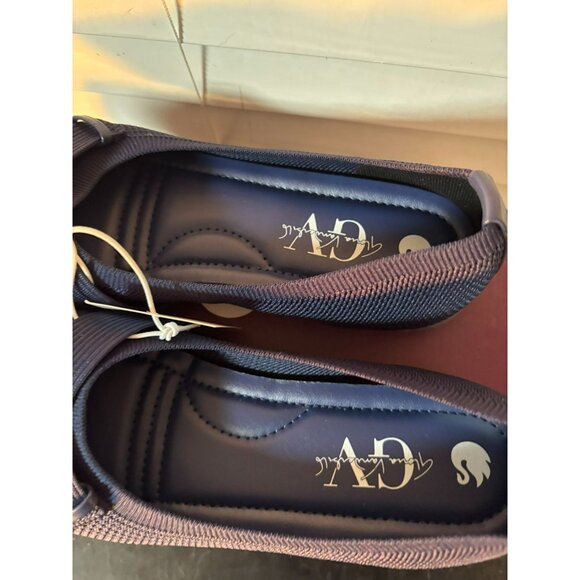 Gloria Vanderbilt Debbie Women's Slip-on Ballet Flats Shoes Navy Blue - Picture 4 of 7